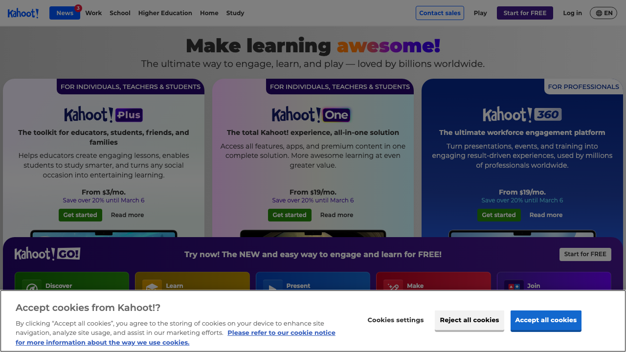 Kahoot game being played in adult ESL class